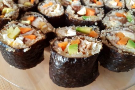 Sushi con quinoa para tus recetas terapéuticas